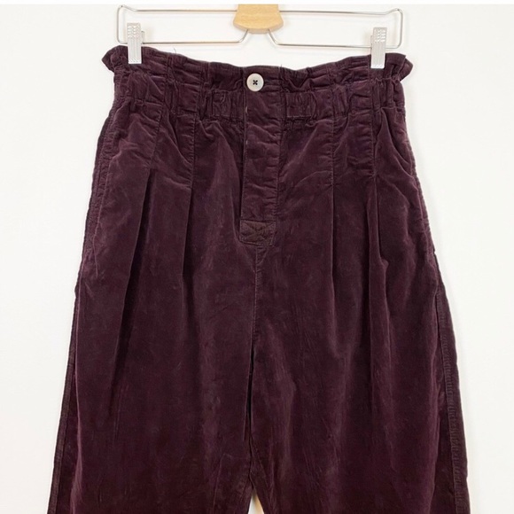 Free People | Margate Corduroy Paper Bag Pants Size S - Missing Drawstring - Picture 4 of 14